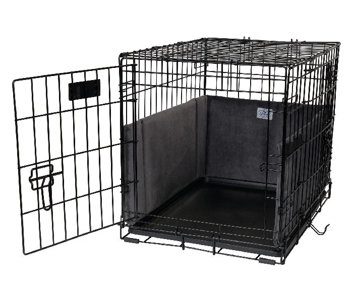 Pet Dreams Luxe Velour Crate Bumpers, Fits 18,24,30,36,42,48 inch icrate, Machine Wash & Dry, Protective and Comfortable Dog Crate Bumpers