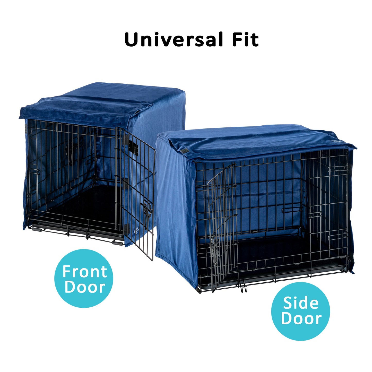 Pet Dreams Luxe Velour Original Crate Covers, Fits 24,30,36,42,48 inch icrate, Machine Wash & Dry, Decorative Dog Kennel Cover