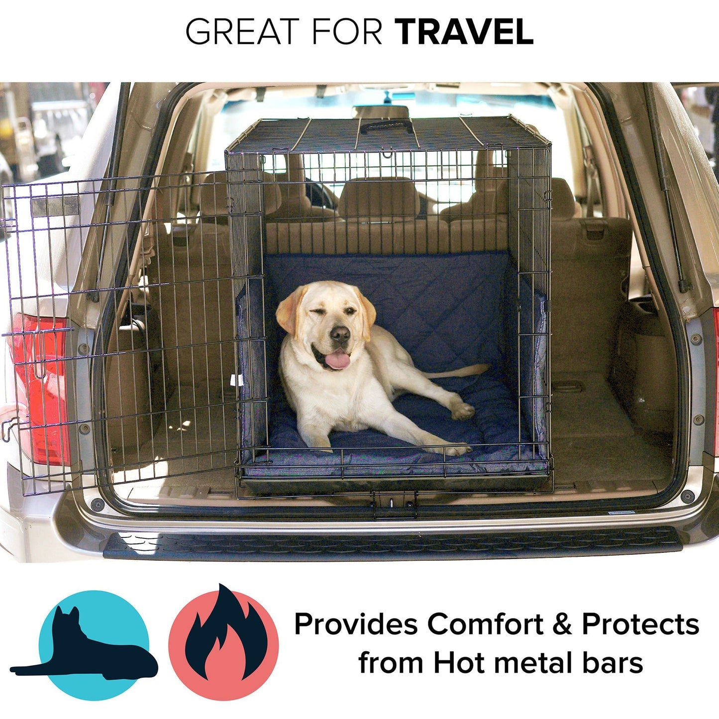 Pet Dreams Classic Crate Bumpers, Fits 24,30,36,42,48 inch icrate, Machine Wash & Dry, Protective and Comfortable Dog Crate Bumpers