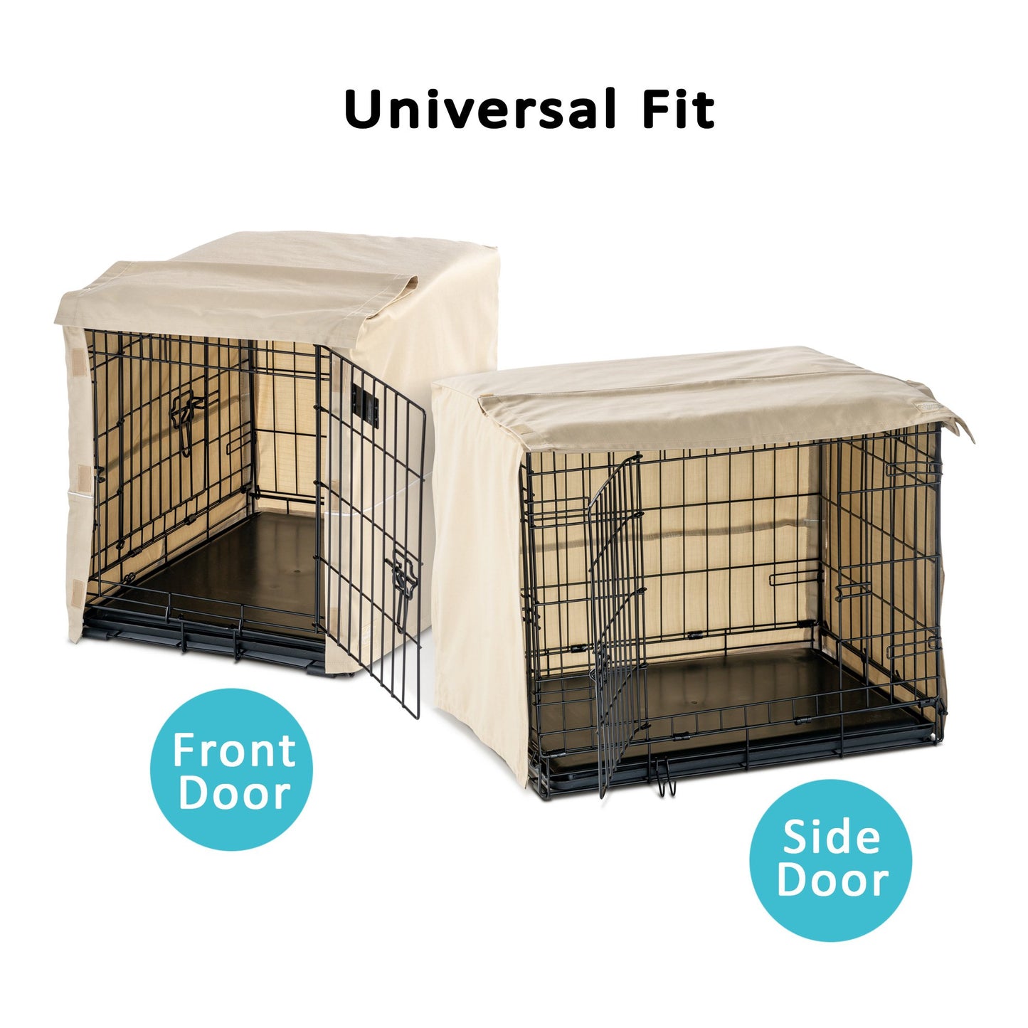 Pet Dreams Classic Crate Cover, Fits 24,30,36,42,48 inch icrate, Machine Wash & Dry, Decorative Dog Kennel Cover