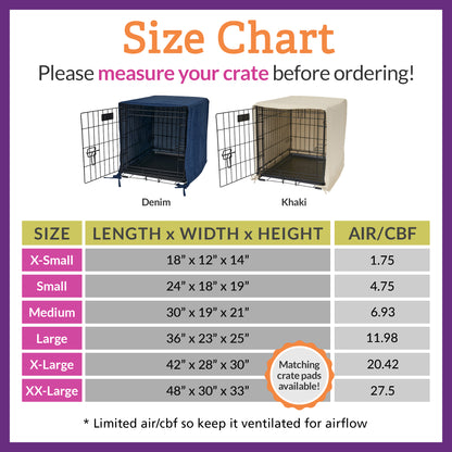 Pet Dreams Single Door Crate Covers, Fits 24,30,36,42,48 inch icrate, Machine Wash & Dry, Decorative Dog Kennel Cover
