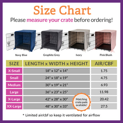Pet Dreams Single Door Crate Covers, Fits 24,30,36,42,48 inch icrate, Machine Wash & Dry, Decorative Dog Kennel Cover