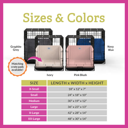 Pet Dreams Classic Crate Bumpers, Fits 24,30,36,42,48 inch icrate, Machine Wash & Dry, Protective and Comfortable Dog Crate Bumpers