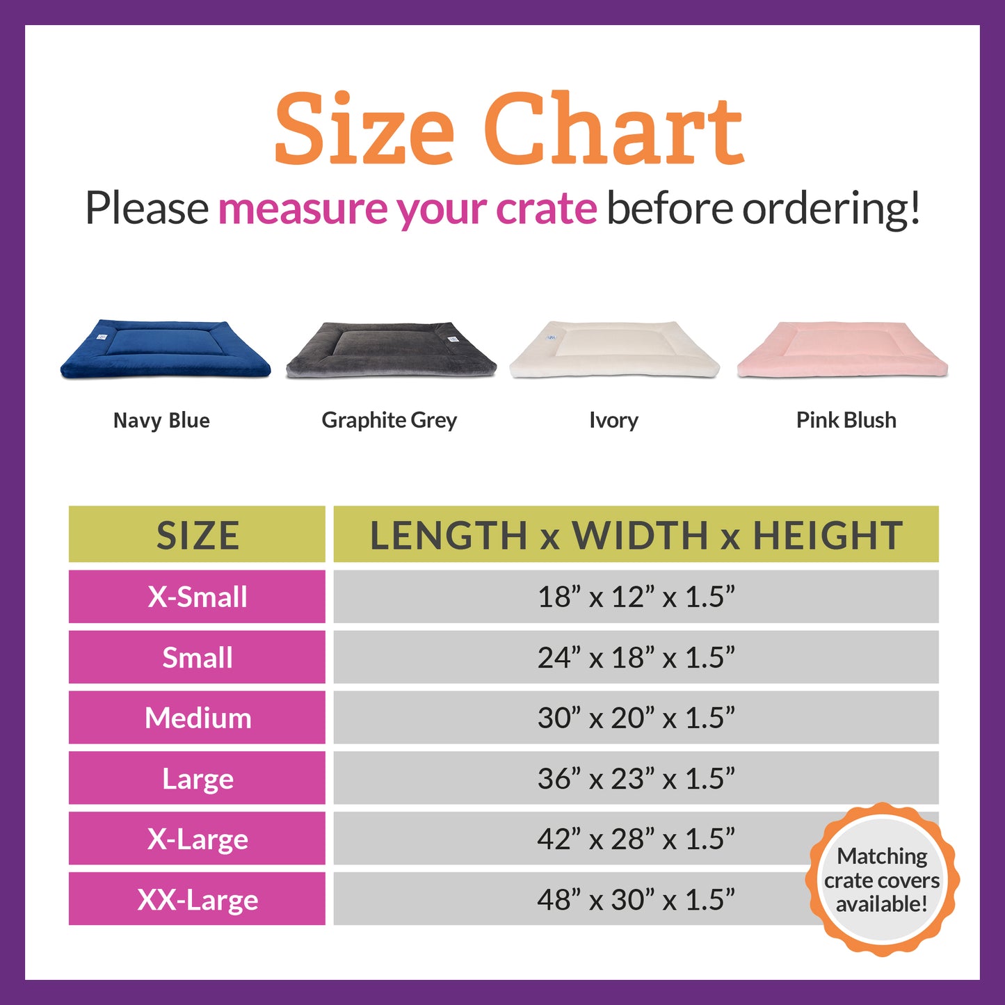 Pet Dreams Dog Crate Bed - Original Crate Pad/Kennel Mat - Quality Bedding Since 1999, Ultra Soft, Reversible, Portable & Washable Pad That Never Bunches!
