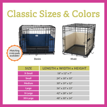 Pet Dreams Classic Crate Bumpers, Fits 24,30,36,42,48 inch icrate, Machine Wash & Dry, Protective and Comfortable Dog Crate Bumpers
