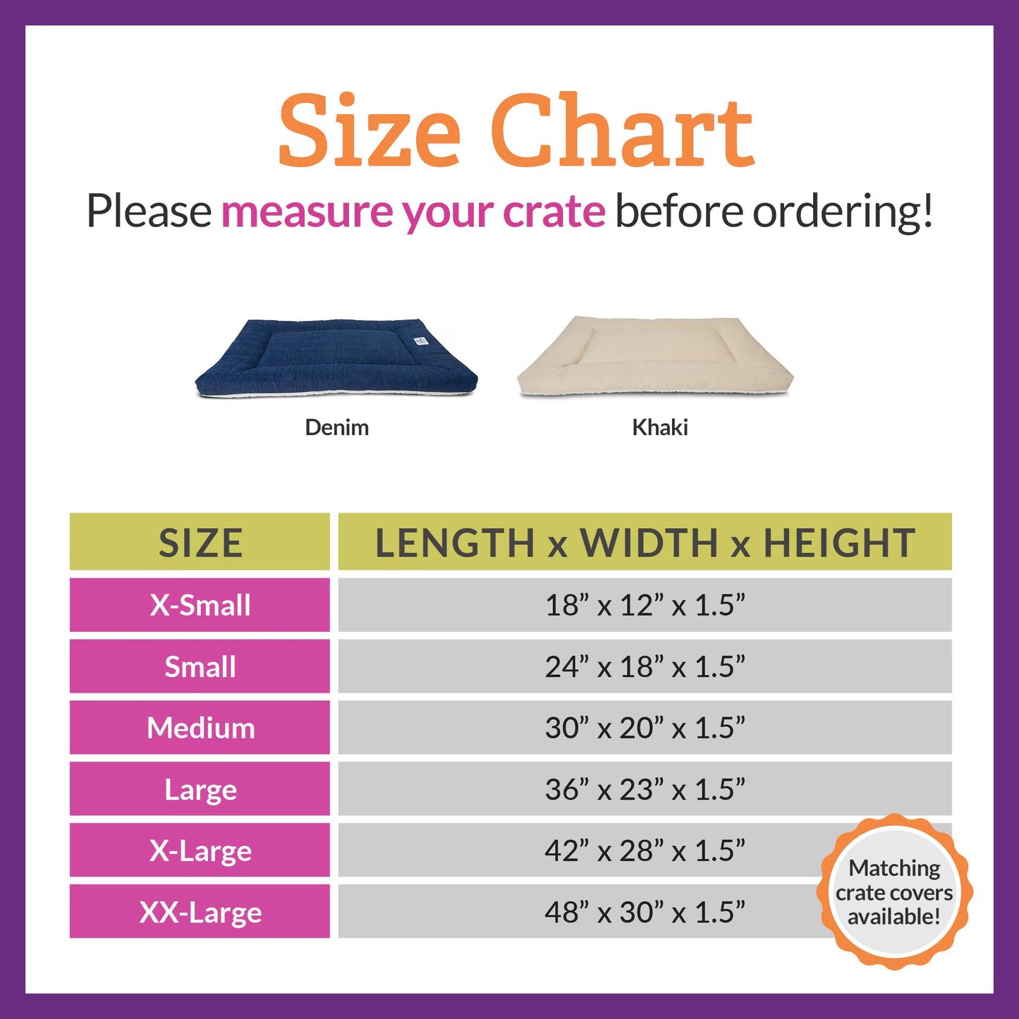 Pet Dreams Dog Crate Bed - Original Crate Pad/Kennel Mat - Quality Bedding Since 1999, Ultra Soft, Reversible, Portable & Washable Pad That Never Bunches!