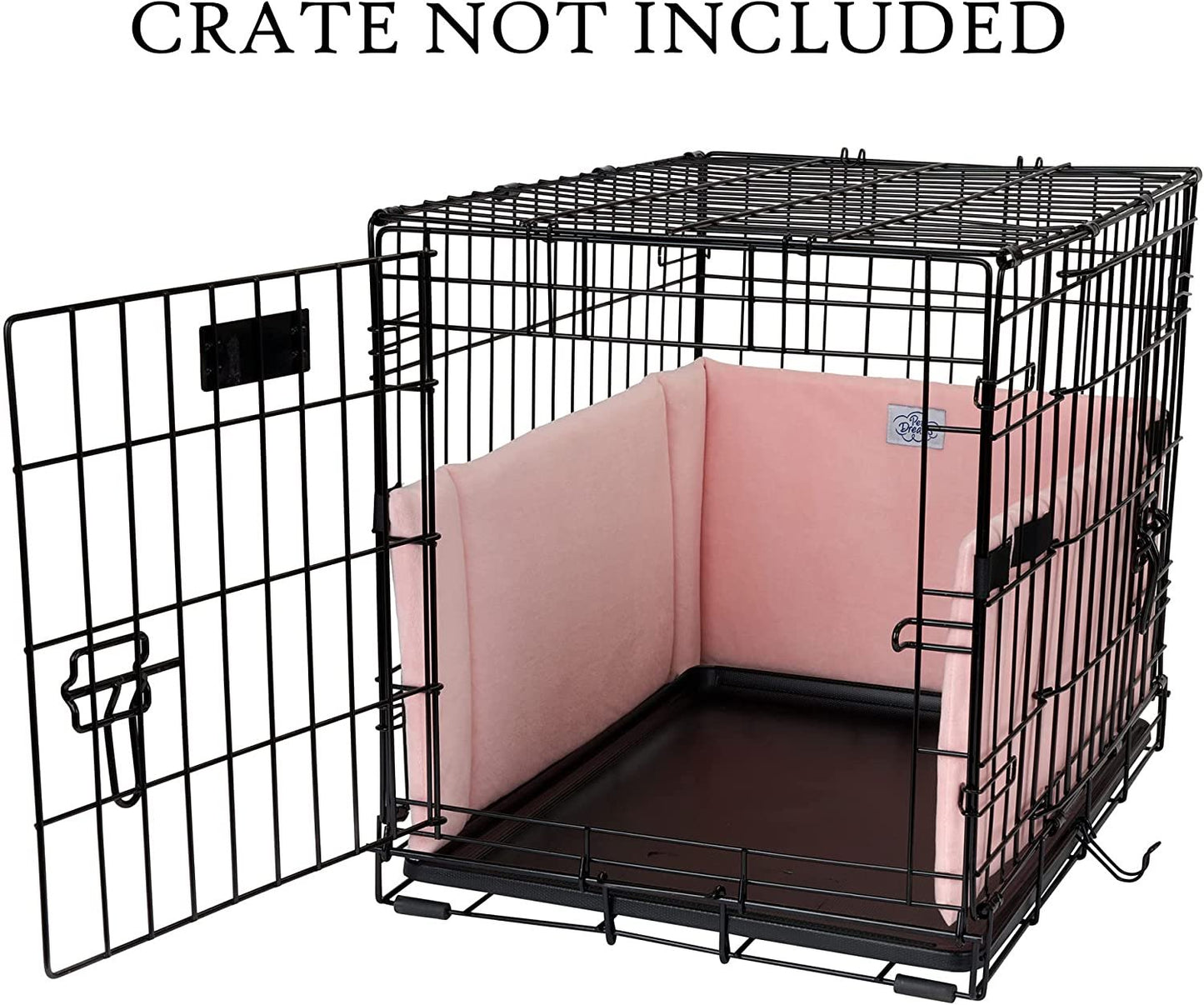 Pet Dreams Luxe Velour Crate Bumpers, Fits 18,24,30,36,42,48 inch icrate, Machine Wash & Dry, Protective and Comfortable Dog Crate Bumpers