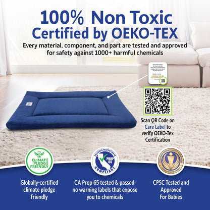 Pet Dreams Dog Crate Bed - Eco Friendly Bedding for Dogs, The Original Dog Crate Pad/Kennel Mat, Ultra Soft Dog Bed, Reversible Mats, Non Toxic Washable Dog Bed