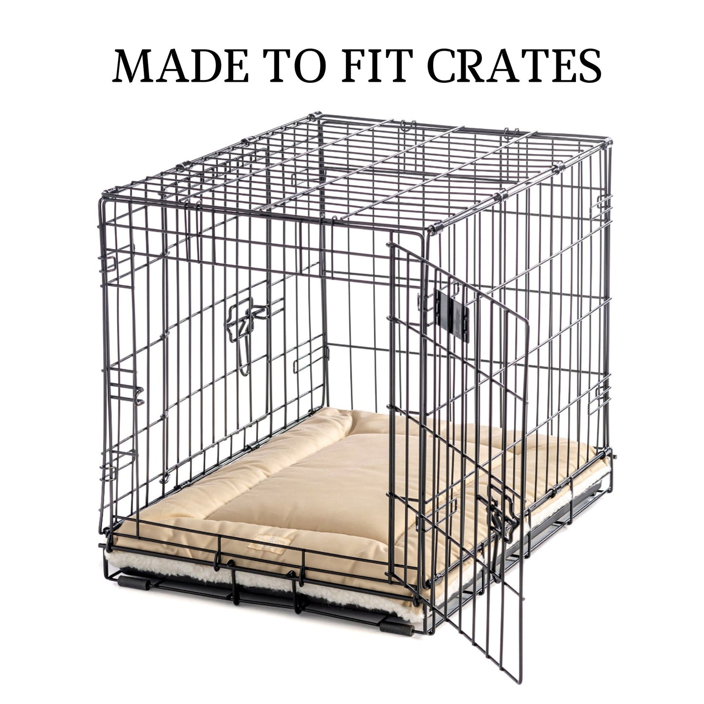 Pet Dreams Dog Crate Bed - Eco Friendly Bedding for Dogs, The Original Dog Crate Pad/Kennel Mat, Ultra Soft Dog Bed, Reversible Mats, Non Toxic Washable Dog Bed