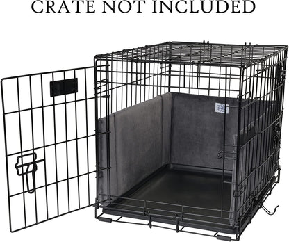 Pet Dreams Luxe Velour Crate Bumpers, Fits 18,24,30,36,42,48 inch icrate, Machine Wash & Dry, Protective and Comfortable Dog Crate Bumpers
