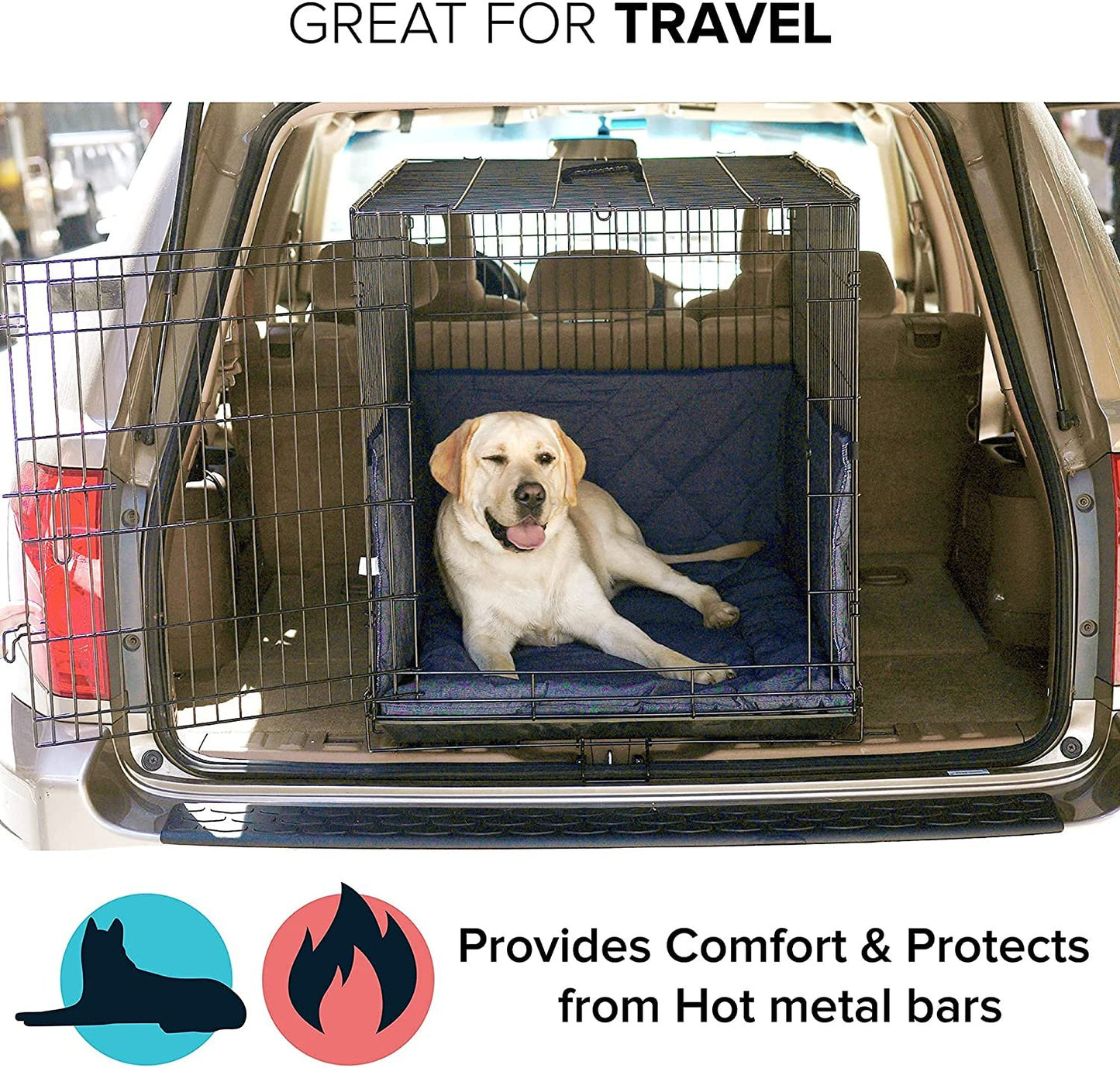 Pet Dreams Luxe Velour Crate Bumpers, Fits 18,24,30,36,42,48 inch icrate, Machine Wash & Dry, Protective and Comfortable Dog Crate Bumpers