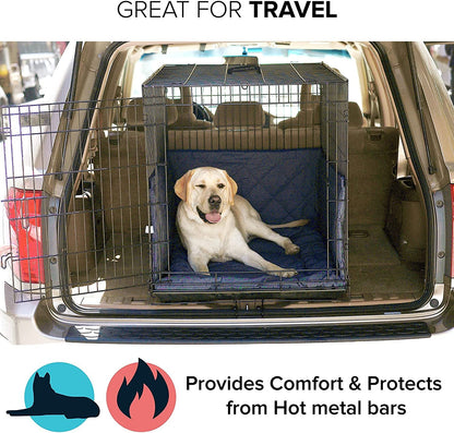 Pet Dreams Luxe Velour Crate Bumpers, Fits 18,24,30,36,42,48 inch icrate, Machine Wash & Dry, Protective and Comfortable Dog Crate Bumpers