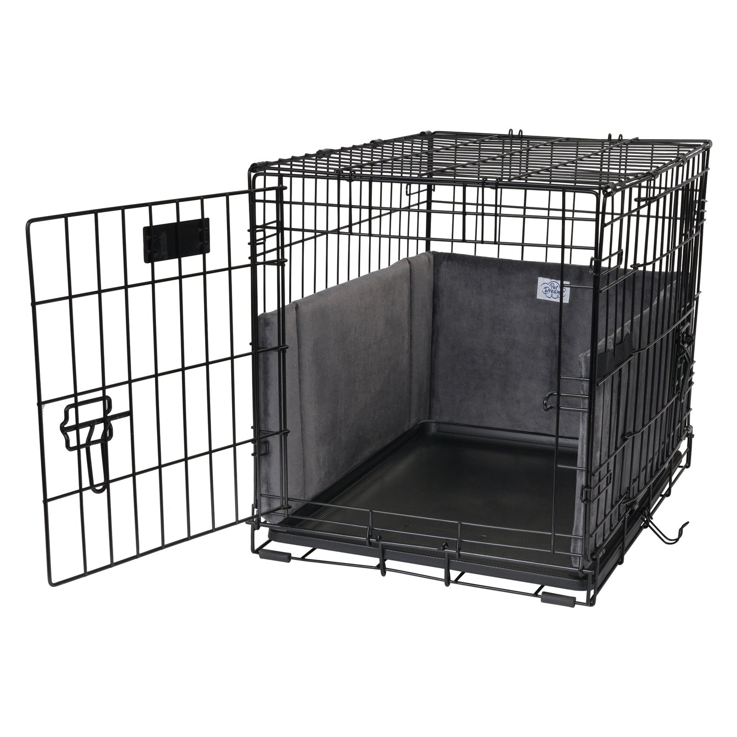 Pet Dreams Luxe Velour Crate Bumpers, Fits 18,24,30,36,42,48 inch icrate, Machine Wash & Dry, Protective and Comfortable Dog Crate Bumpers