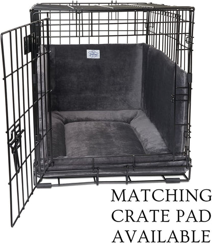 Pet Dreams Luxe Velour Crate Bumpers, Fits 18,24,30,36,42,48 inch icrate, Machine Wash & Dry, Protective and Comfortable Dog Crate Bumpers