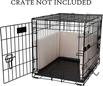 Pet Dreams Luxe Velour Crate Bumpers, Fits 18,24,30,36,42,48 inch icrate, Machine Wash & Dry, Protective and Comfortable Dog Crate Bumpers